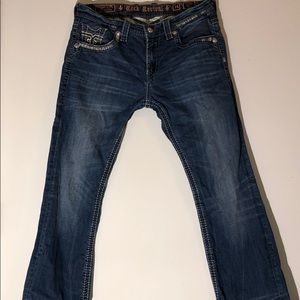 Men Buckle rock revival pants